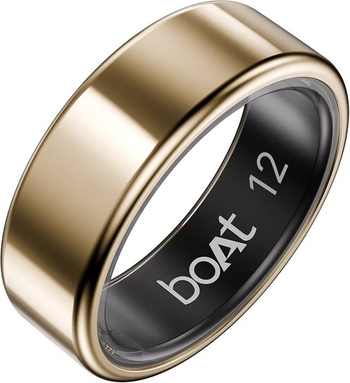Boat SmartRing Active Plus, Auto HR, Ring for Men (12, Rose Gold) :