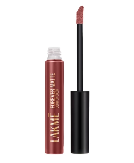 Lakme Forever Matte Liquid Lip Colour, Long-Lasting Liquid Lipstick, Lightweight & Transferproof, Smudgeproof - Rose Wood 5.6ml