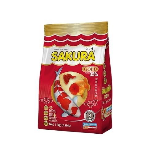 Sakura Gold Super Premium Fish Food 1 Kg,Small