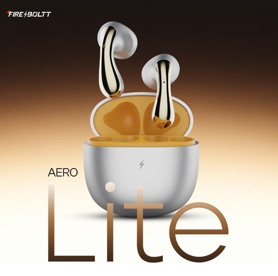 Fire-Boltt Newly Launched Aero Lite TWS Earbuds Custom EQ Wireless Bluetooth 5.4 Music & App Support 50H Playtime Fast Charging Case 50ms Low Latency for Gaming Touch Controls Ivory Gold