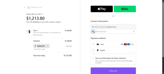 15% Off on Your Subscription Plan On Zebracat AI