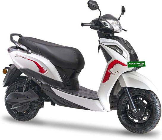 Ampere Magnus Neo Electric Scooter by Greaves | 118 km IDC Range | Ex-Showroom (Glacial White, Magnus Neo)