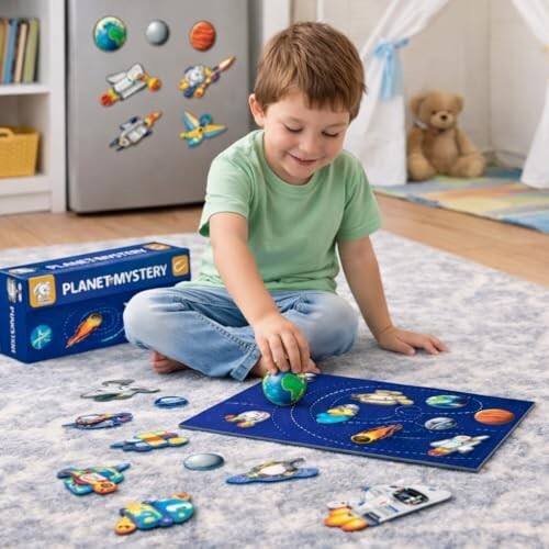 Storio Magnetic Solar System Puzzle Box