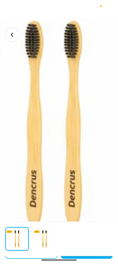 Amwoodo Eco Bamboo toothbrush pack of 2