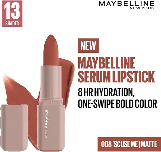 Maybelline New York Maybelline Serum Lipstick (Matte), 008 'Scuse 