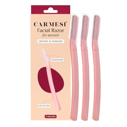 Carmesi Reusable Face Razor for Women Facial Hair- 3 Razors