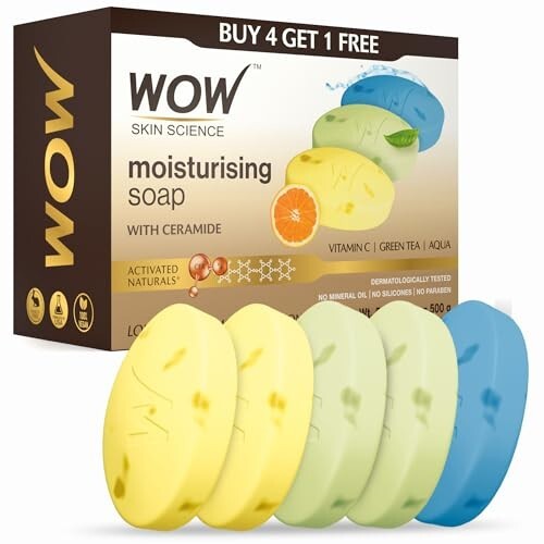 WOW Skin Science Moisturising Soaps with Ceramide 500 gm