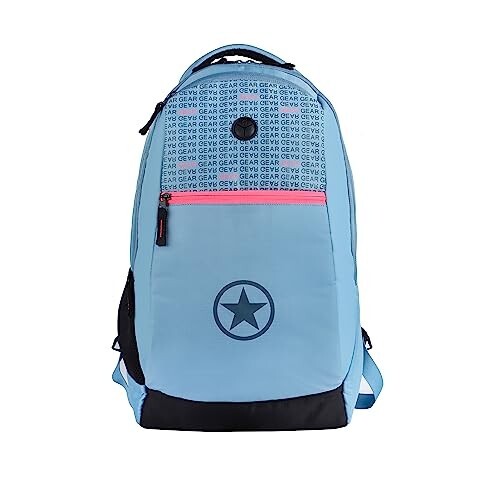 Gear Rockstar 34L Large Water Resistant School Bag (Blue)