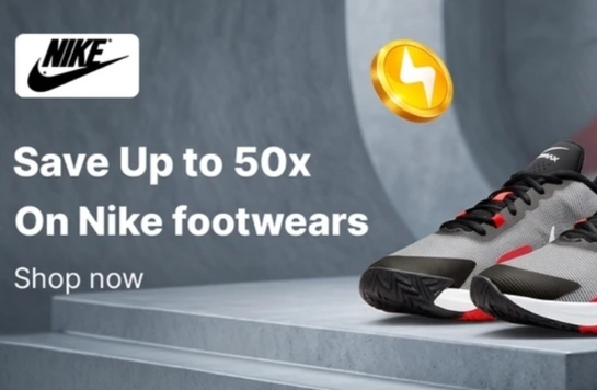 Flipkart - save upto 50x on Nike footwear using supercoins + discount on prepaid payment methods