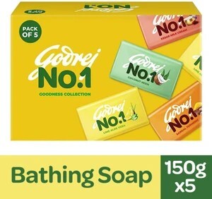 Godrej No.1 Goodness Collection Bath Soap (5 x 150 g)(account specific)
