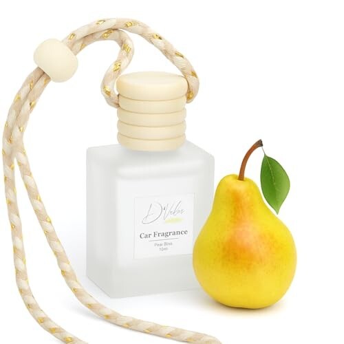 D’Velas™ 40ml Car Fragrance Diffuser Set – Long-Lasting Upto 120 Days | Pear Bliss 