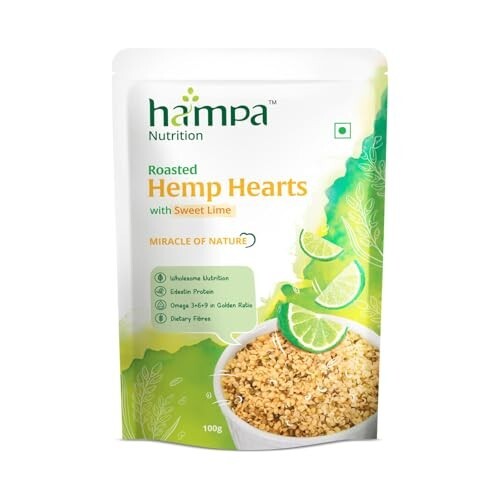 Hampa Roasted Hemp Hearts 100g | Sweet Lime Flavour | [5% coupon]
