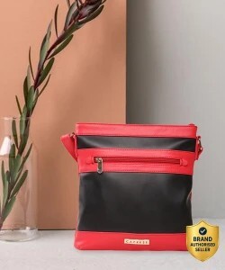 [On liveshop ]Caprese Men & Women Red Sling Bag