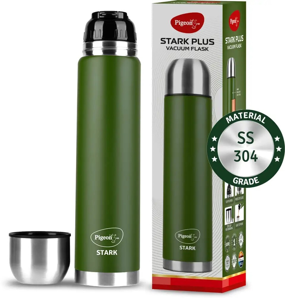 Pigeon Stark Plus Olive 24 Hrs Hot & Cold Therminox Vaccum Insulated 1000 ml 