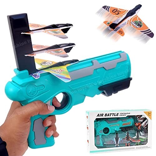 Toyshine Airplane Launcher Toy Catapult Plane Gun for Kids Outdoor Toy