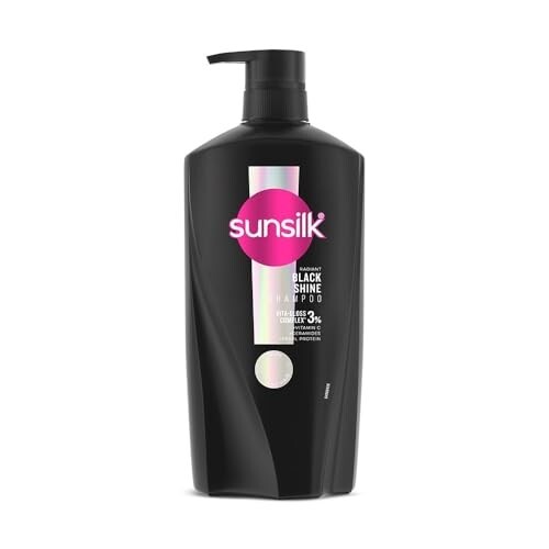 Sunsilk Radiant Black Shine Shampoo 650 ml | Gives Glass Shine Hair