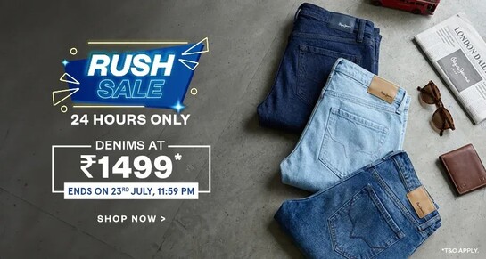 Pepe jeans - Rush Sale 24 Hours Only | Upto 60% off