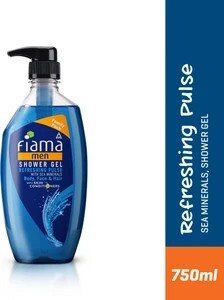FIAMA Men Body Wash Refreshing Pulse Shower Gel, Fresh Looking Skin, Pump Bottle (750 ml)