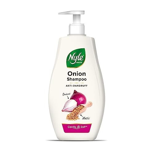 Nyle Naturals Onion Anti-Dandruff Shampoo, With Onion and Fenugreek 800ml