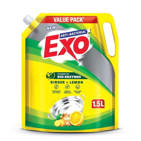 Exo Anti-Bacterial Liquid Dishwash Gel - 1.5L Value Pack