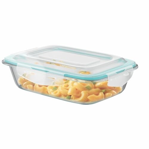 SignoraWare Lock 'N' Store Borosilicate Glass Rectangle Container  (1.4 Ltr | Clear)