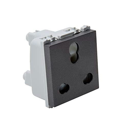 Wipro Northwest Nowa 6/16A 3 Pin - Power Socket, Matt Black (pack of 5)