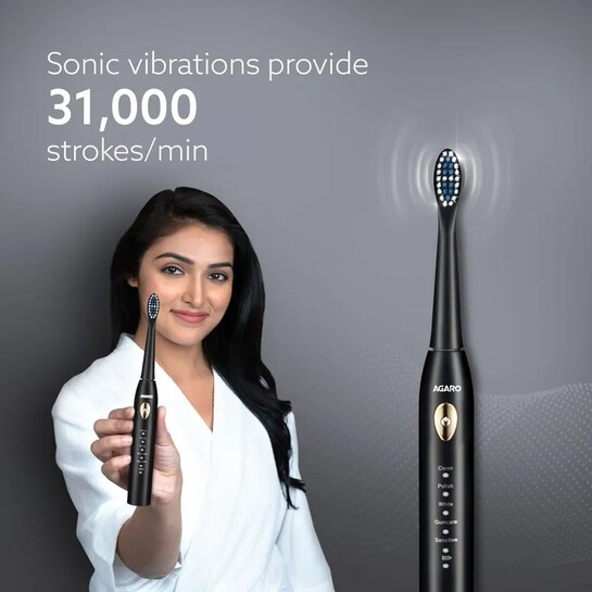 AGARO COSMIC LITE Sonic Electric Tooth Brush For Adults With 5 Mo...more