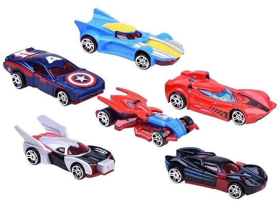 Die Cast Mini Racers Cars Pack of 6 | Avenger Play Set | Metal Toy Vehicles | Kids