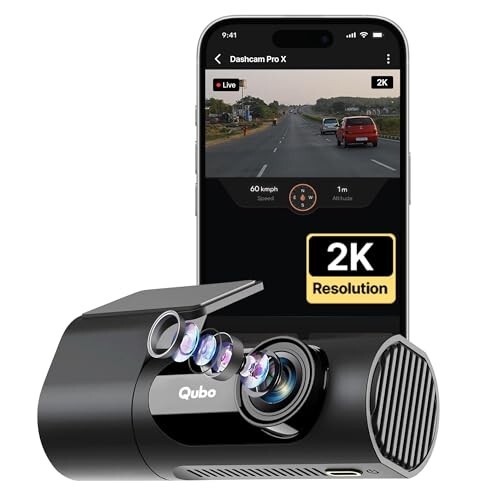 Qubo Dashcam Pro X (2026 Edition) | 2K Resolution | Doubles up as in-Cabin Camera