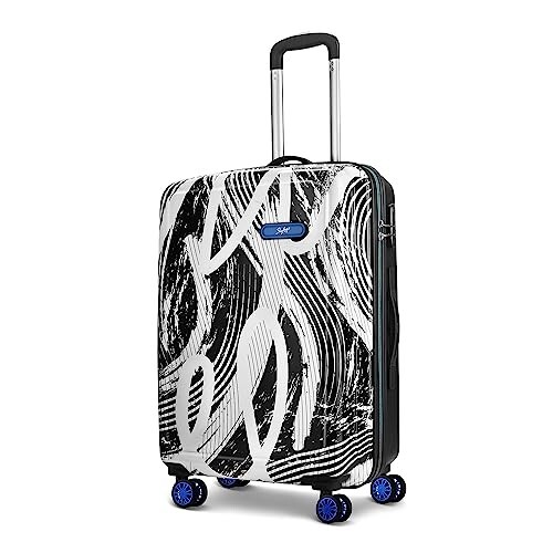 Skybags Stroke Large Size Hard Luggage (77 cm) | Printed Luggage Trolley with 8 Wheels