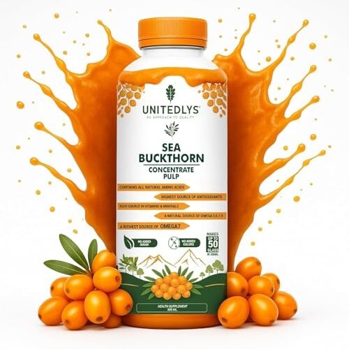 100% Pure & Sugar Free Himalayan Sea Buckthorn Juice 300ml 