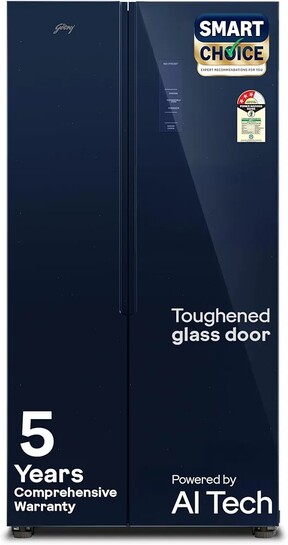 Godrej 600L 3Star 5 Years Comprehensive Warranty Smart Convertible Zones | Toughened Glass Door | Side by Side Refrigerator