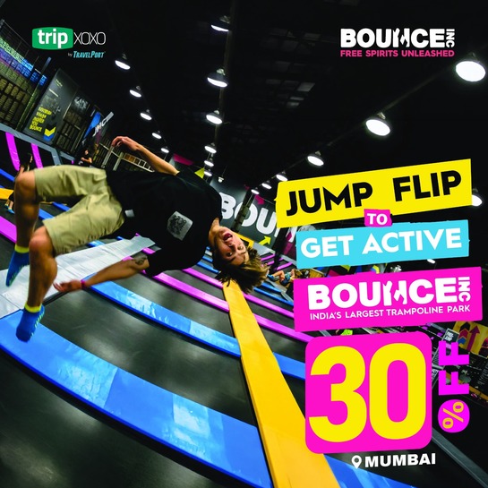 BOUNCE MUMBAI - INDIA’S LARGEST TRAMPOLINE PARK AT 30% OFF?