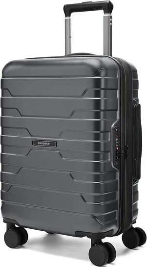 [Expired] BAGSMART Carry On Luggage Airline Approved with Spinner Wheels, Silver Gray, 20 inch