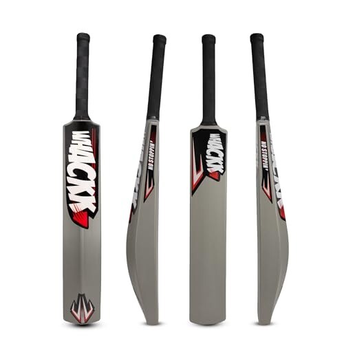 WHACKK Double Blade Cricket Bat Full Size – Virgin Plastic Heavy-Duty Tennis & Turf Bat | Bigger Sweet Spot, Crack-Resistant | Tournament Standard Size 8 for Adults & Seniors (Grey)