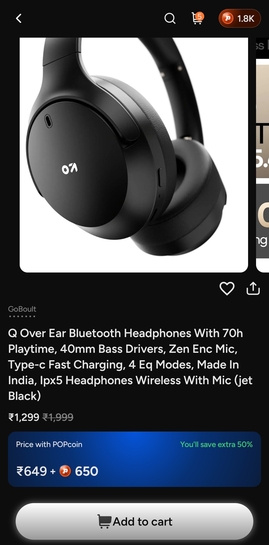 (Pricing error )GOBOULT Q 70Hr Headphone 