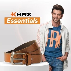 HRX by Hrithik Roshan Men Casual Tan Genuine Leather Belt
