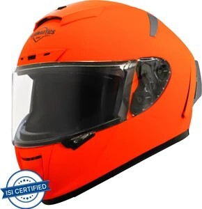 Steelbird SA-2 Aeronautics Motorbike Helmet (Fluo Orange)