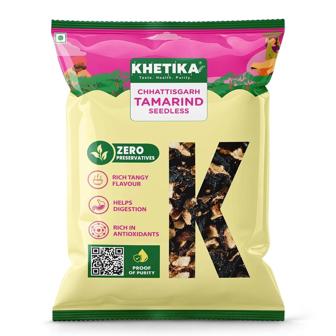 Fresh - Khetika Naturale Tamrind 500 grams | Whole Imli | 100% Seedless(location specific)
