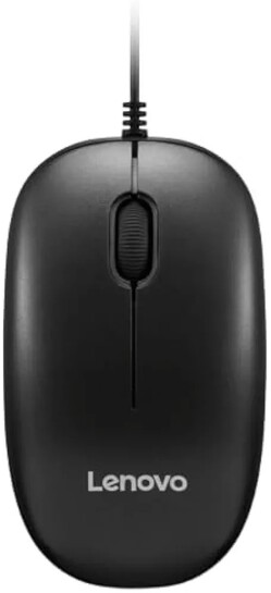 Lenovo USB-A Wired Mouse, High Resolution 1600 DPI, 1.5 m USB-A Cable, Upto 3 Million Click Life