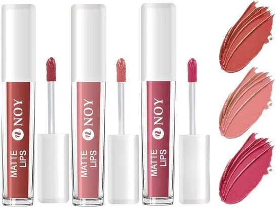 NOY Bare All Beauty 100% Long Lasting Upto 15Hr & Smudgeproof Lipsticks Brown Nude, Mauve Nude (Sets 3)
