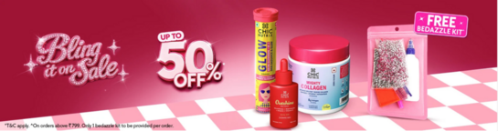Bling it on Sale | Upto 50% Off | + Free Chic Nutrix Bedazzled Kit 