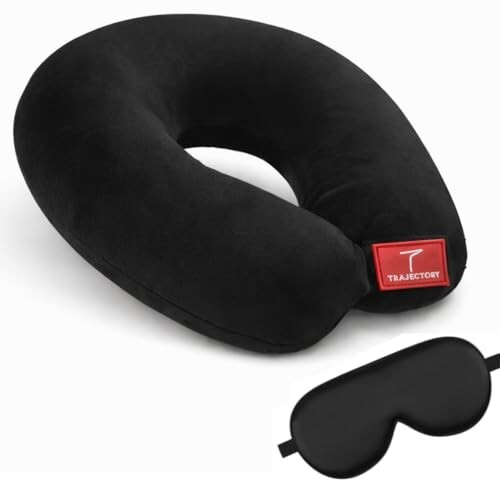 Trajectory Travel Neck Pillow with Sleeping Eye Mask Combo for Travelling and Sleeping 