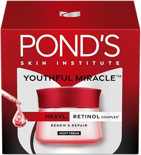 POND'S Youthful Miracle Hexyl Retinol Complex, Renew & Repair Night Cream 50g