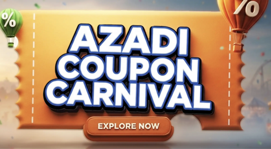 Freedom sale Azadi  Coupon carnival -Tap & Win mobile coupons