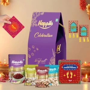 Happilo Shubh Labh Gift Pack | 7 Items | Premium Dry Fruits | Celebration Box Combo (7)