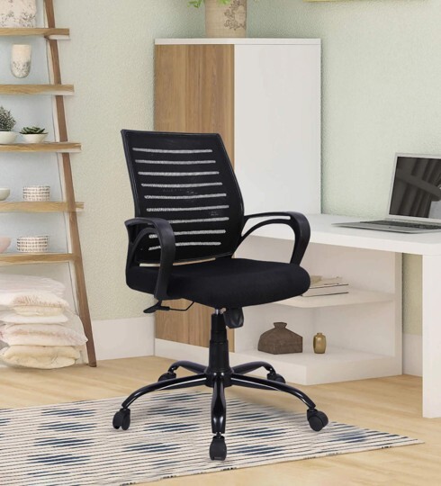 Pepperfry | Ergonomic Chair with Rocking-tilt Mechanism at @2799 | Free Shipping & Free Assembly
