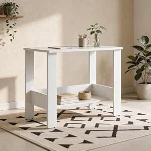 Green Soul Indus Study Table Certified Engineered Wood, 90cm Wide - White