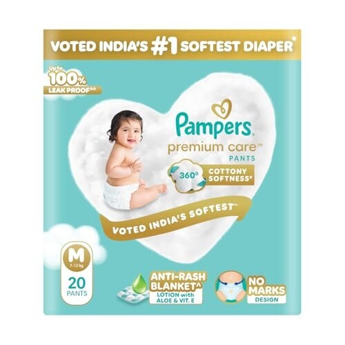 Pampers Baby Diapers (M, 20 Count)