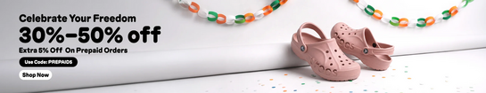 Celebrate Your Freedom | 30% - 50% Off | Extra 5% off on all prepaid orders